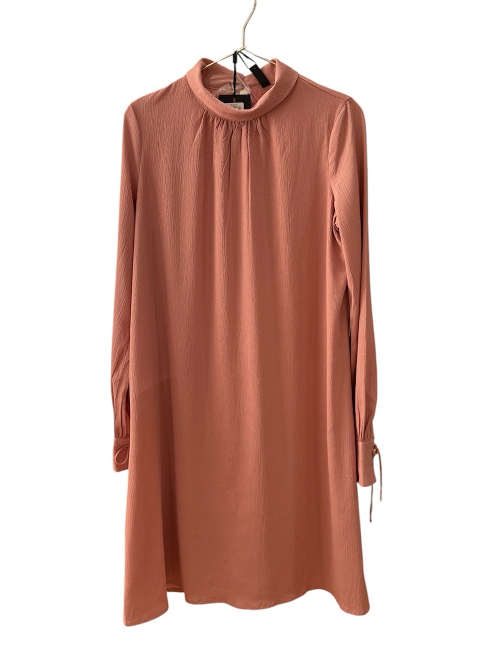 Y.A.S Long-Sleeve Mock Neck Dress in Ash Rose Size xs. BNWT